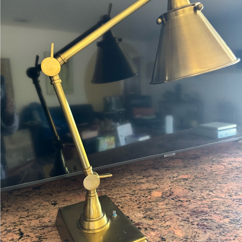 Brass Adjustable Desk Lamp
